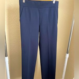 LOFT M stretch pulley on slacks in navy blue w/functional pockets. NWOT